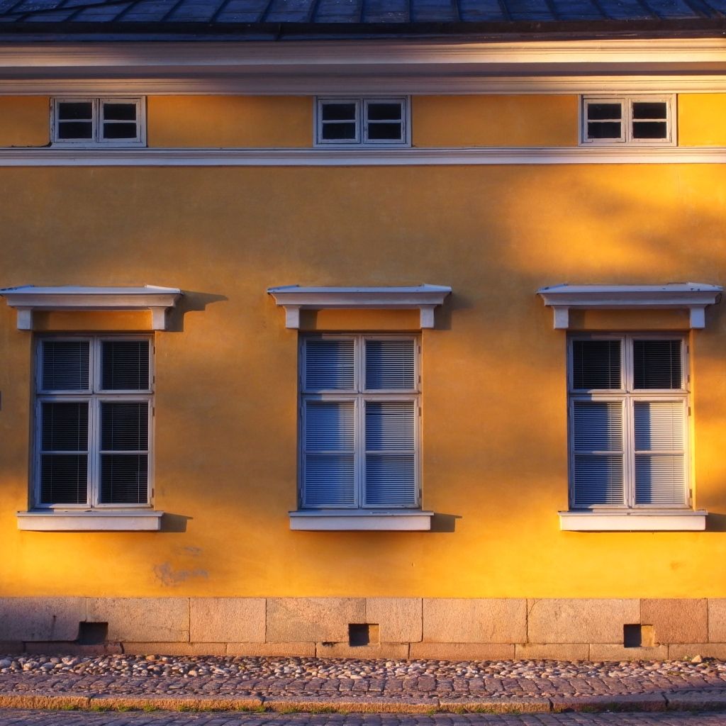 Yellow House at Sunset in Turku